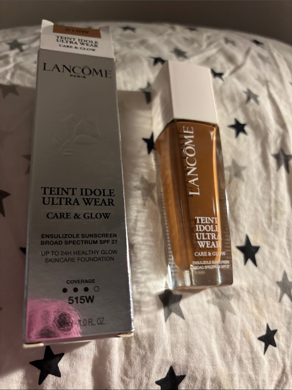 Teint Idole Ultra Wear Care & Glow Foundation - 515W (Warm Honey)